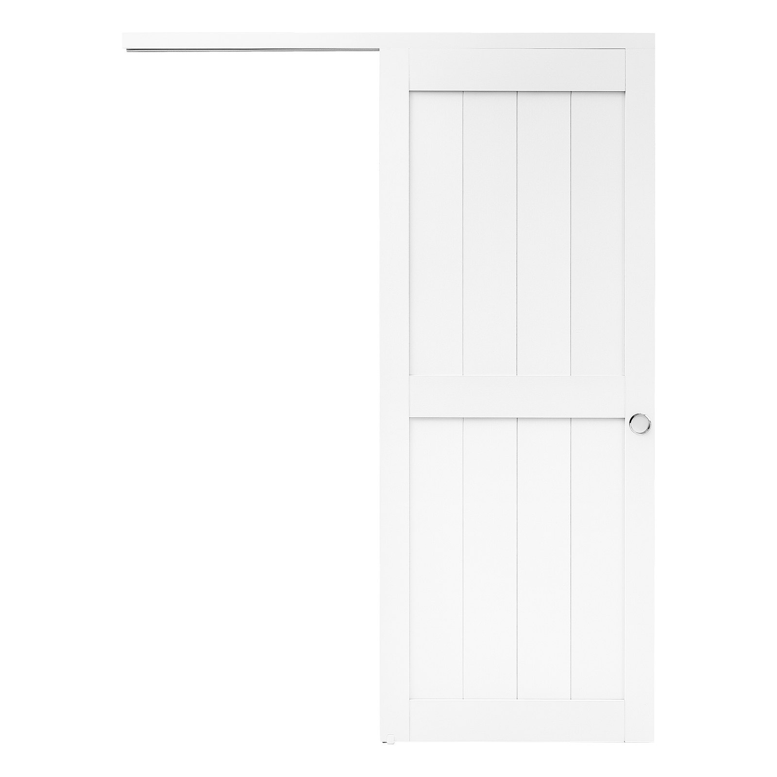 Moodsad ruumisäästlikud täispuidust kapi liuguksed, 2 paneeli, 1524 mm (2 × 787 mm) × 2032 mm, siinide kinnituskomplekt ja põrandajuhik, kappidele ning magamistuppa