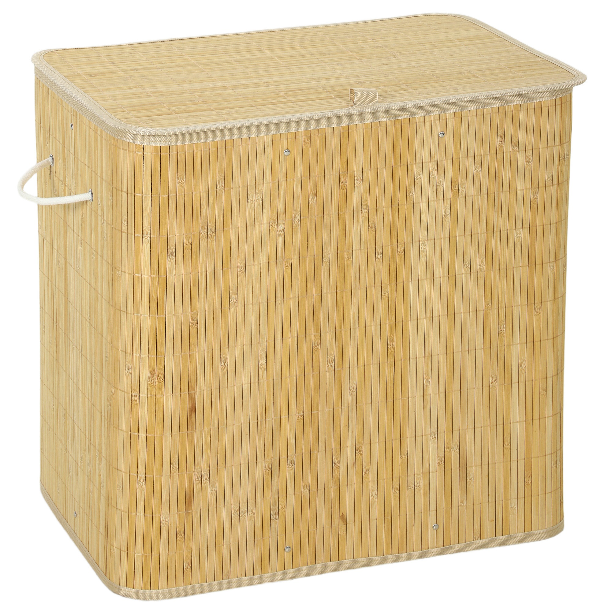 Bambusest kaanega pandipudelite kogumiskapp kööki, 150 l, 2 kotti
