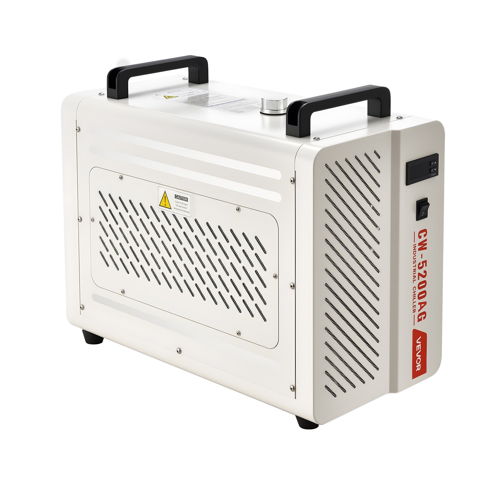 Kompressoriga tööstuslik veejahuti CO2-lasertoru graveerimis- ja lõikemasinatele, 1600 W, 7 l paak ja suurim vooluhulk 13 l/min