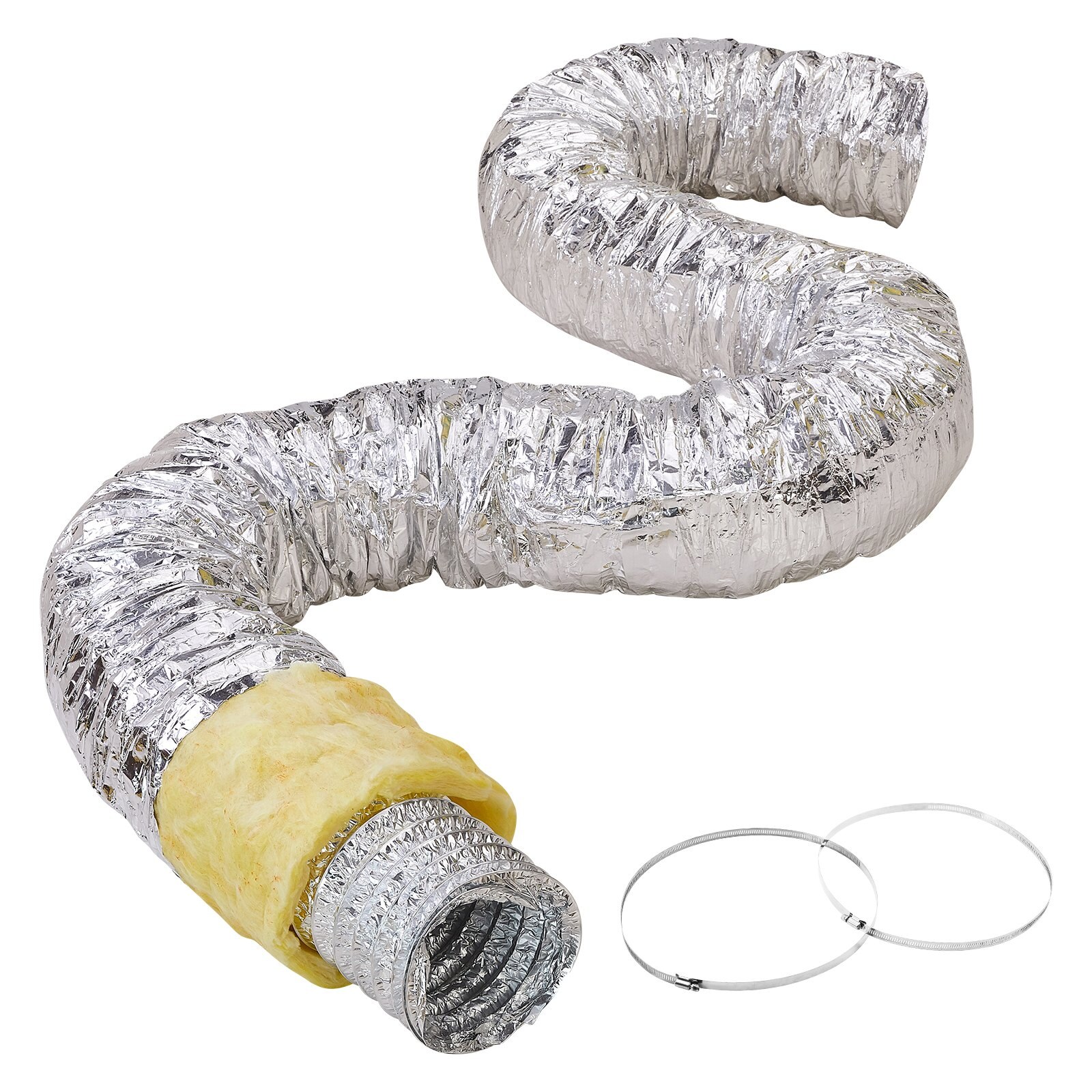 Kuivati ​​ventilatsioonivoolik, 152,4 mm isoleeritud painduv kanal