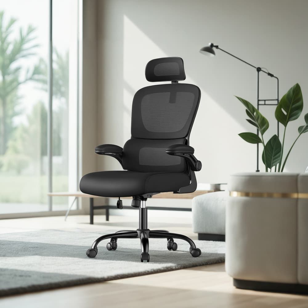 Kontoritool, kahekihilise võrkkangaga, kokkupandavad käetoed, reguleeritav nimme- ja peatugi, kiikfunktsioon, tindimust