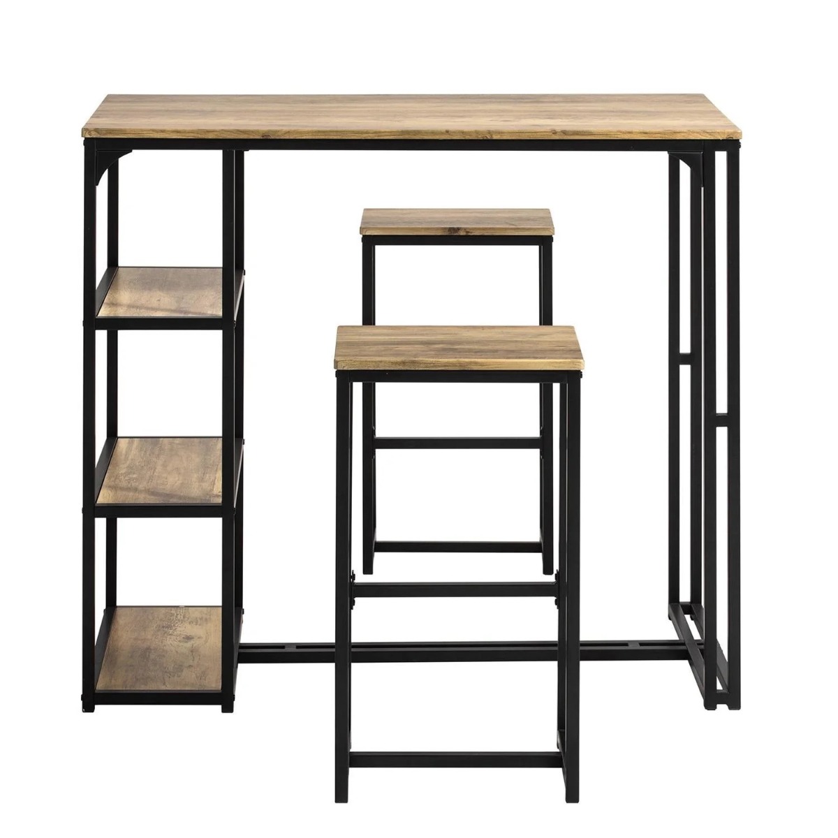 Baarilaud ja baaripukid 2tk OGT43 helepruun/must