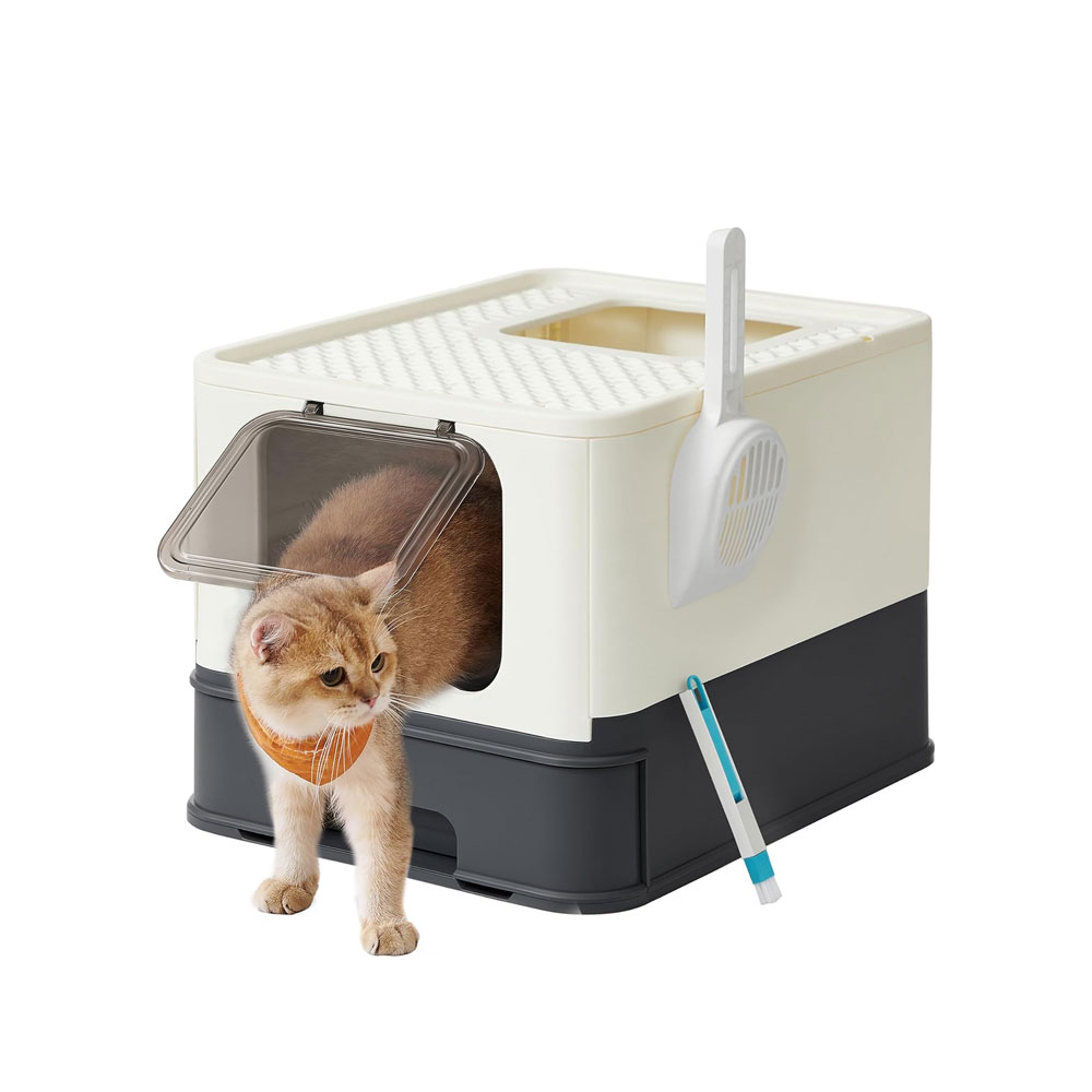 Kassiliivakast kaane ja 2 avaga, kassidele kaaluga kuni 15 kg