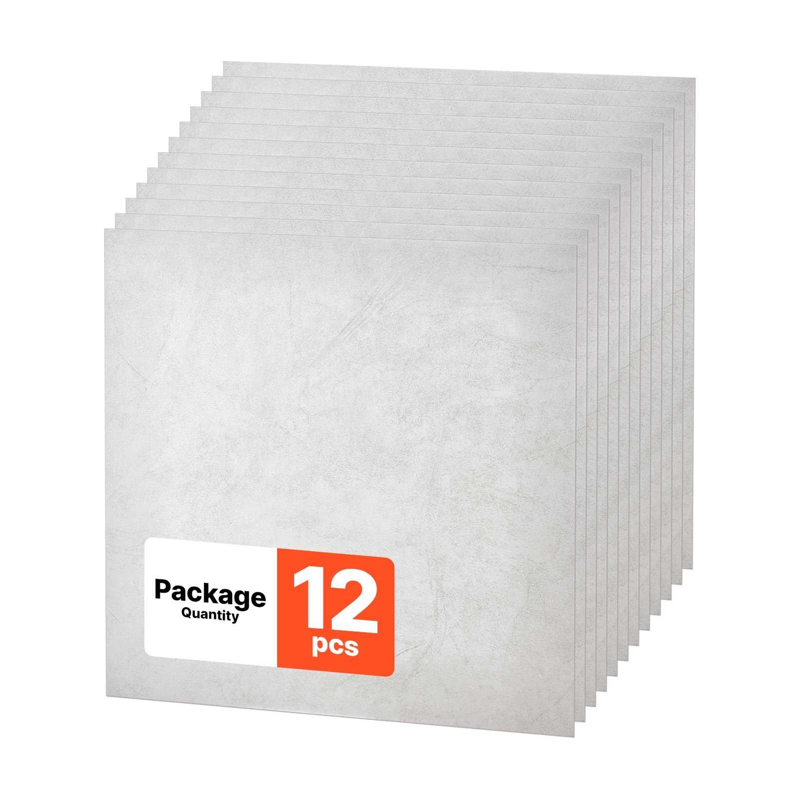 605 x 605 mm PVC laeplaadid, 12 tk ripplaepaneeli, valge marmor