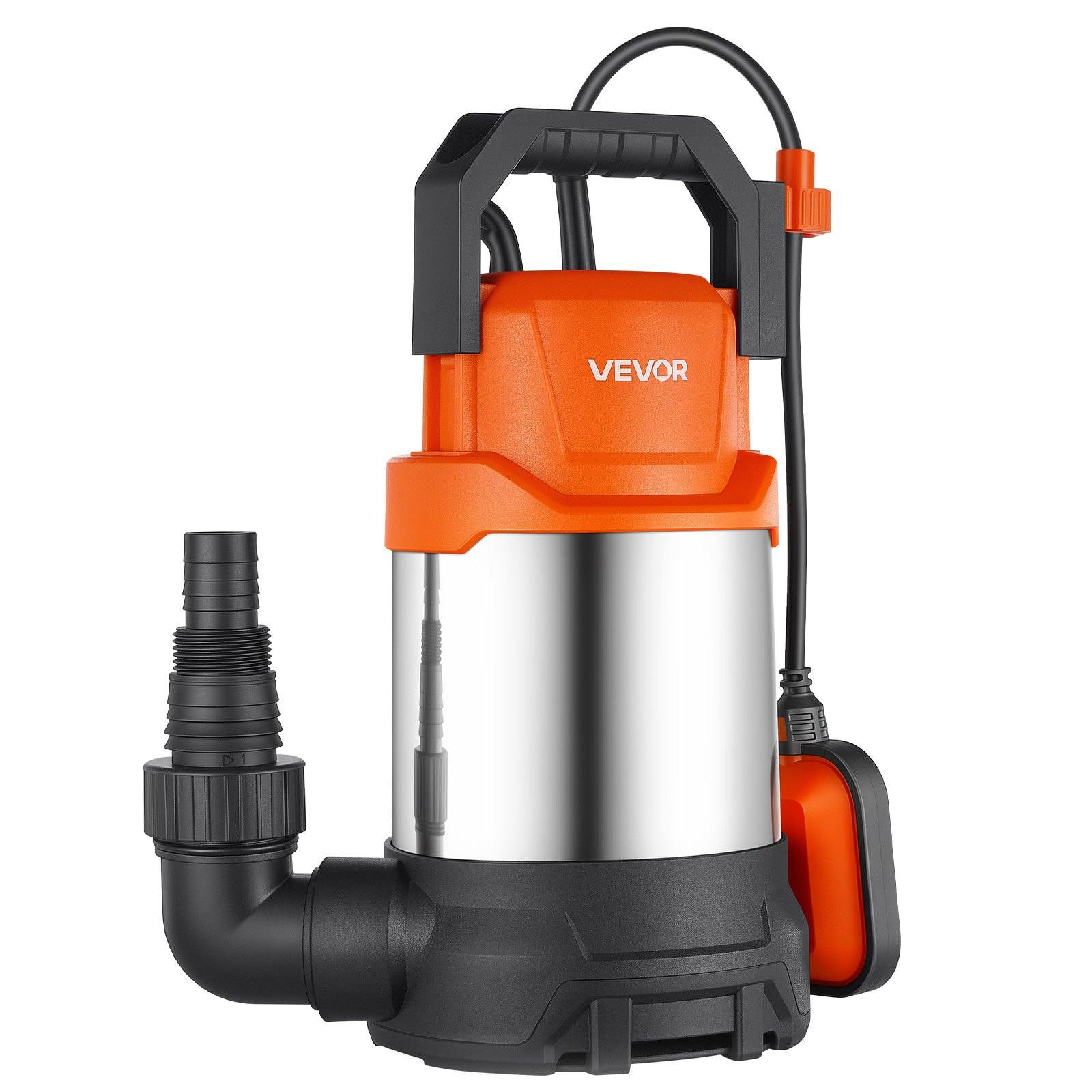 Kaasaskantav termoplastist sukelpump ujuklülitiga, 750 W, 20 000 l/h, IPX8, basseinide, aiatiikide, kümblustünnide ja keldrite tühjendamiseks