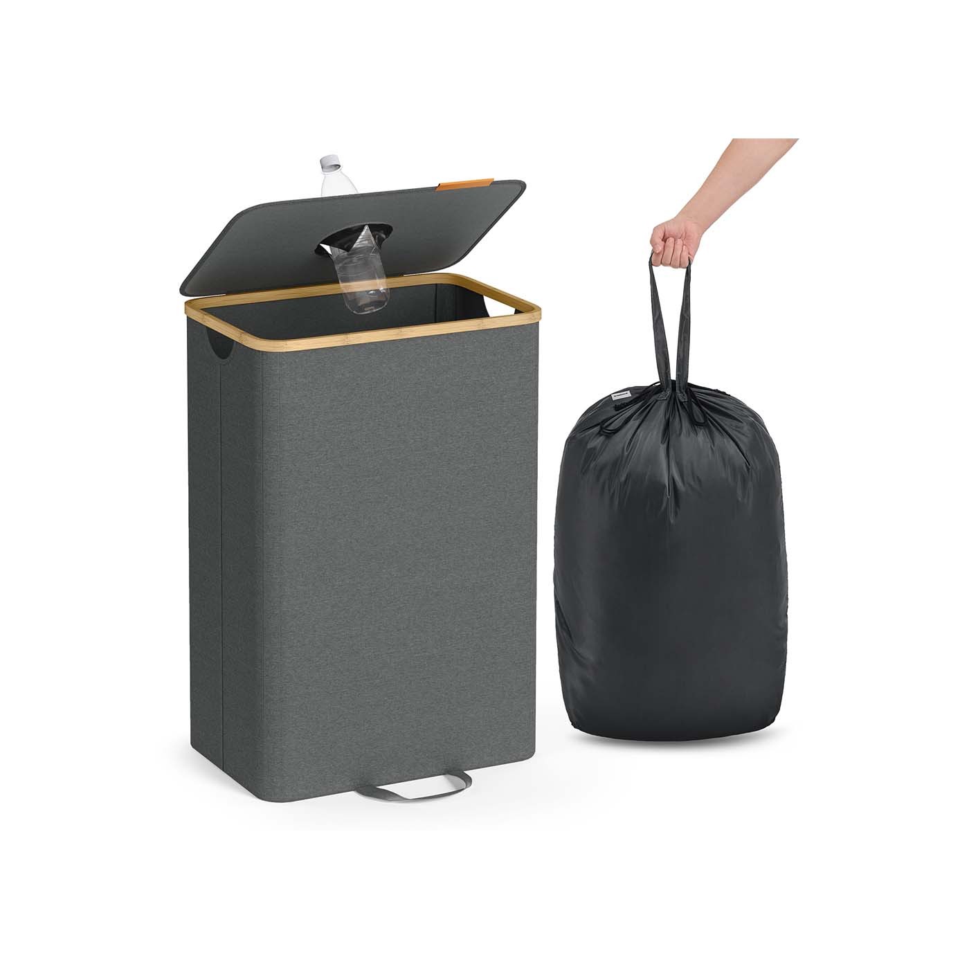 Prügikast, 95 L, kiltkivihall-naturaalbeež