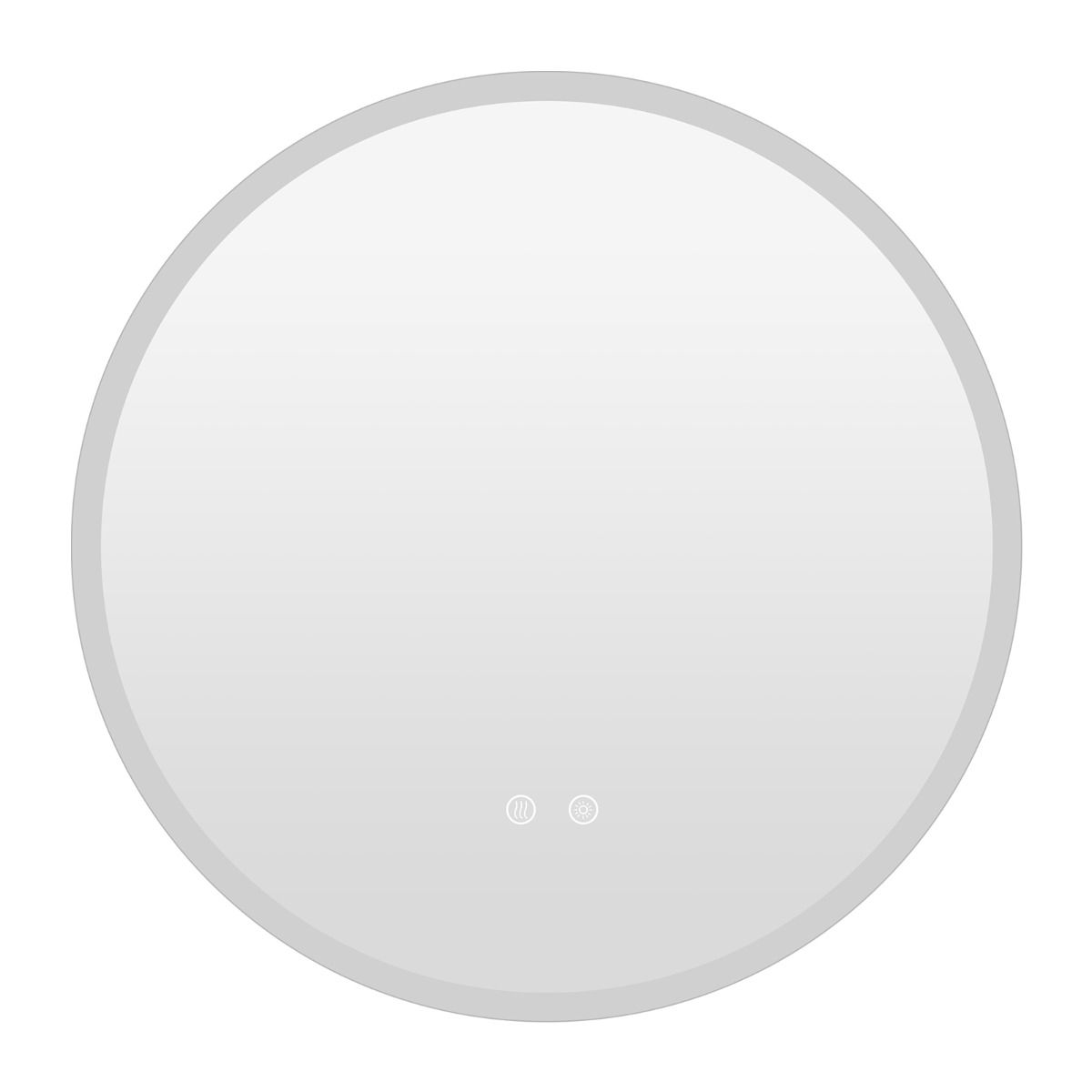 Ümmargune peegel 3 heleda värvitooniga, astmevaba hämardusega ja uduvastane, seinapeegel Ø60 cm