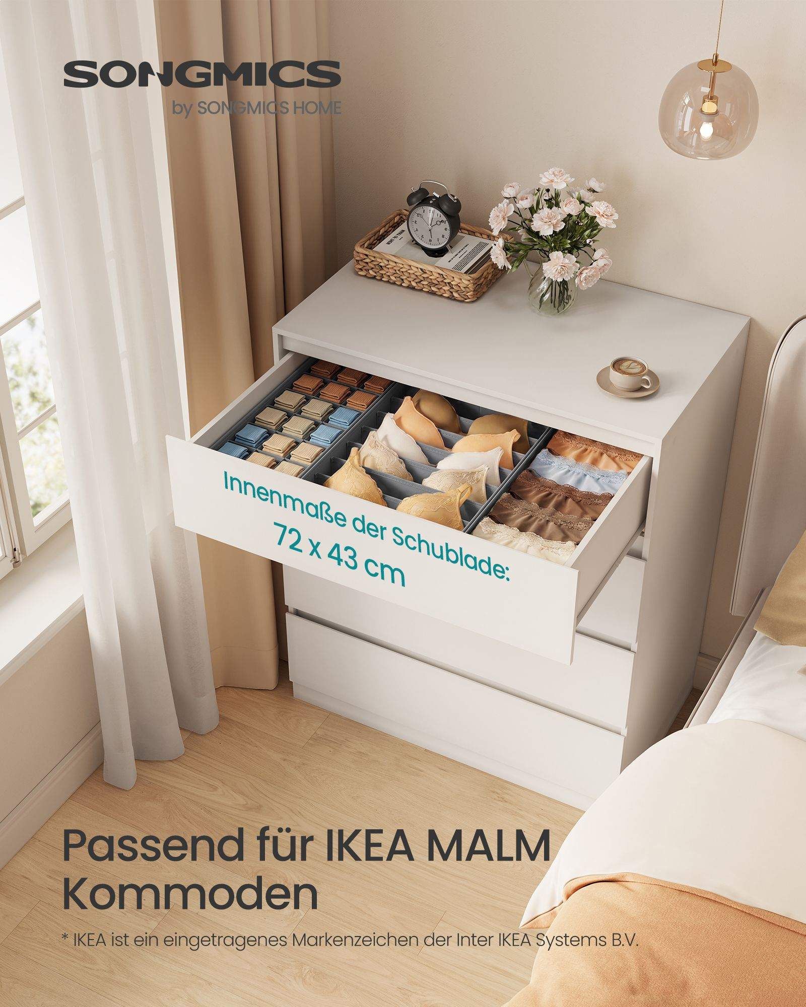 Kokkupandavad sahtliorganiseerijad, 3 tk, tuhmhall
