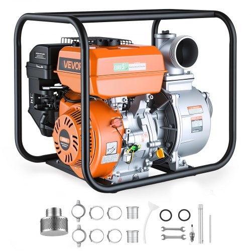 Bensiinimootoriga veepump, 101,6 mm, 1597,4 l/min 8,3 hj poolreostusvee ümberpump
