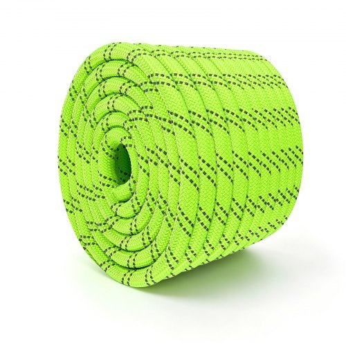 Topeltpunutud polüesternöör arboristitööks, 12,7 mm × 36 m, 11 kiudu ja katkemistugevus 1678 kg, puutööks, ronimiseks, pukseerimiseks, kiigele ja tõmbamiseks, roheline