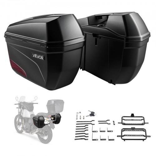 Mootorratta külgkohver 46 l (23 l*2) universaalne ABS-materjalist mootorratta sadulakohver