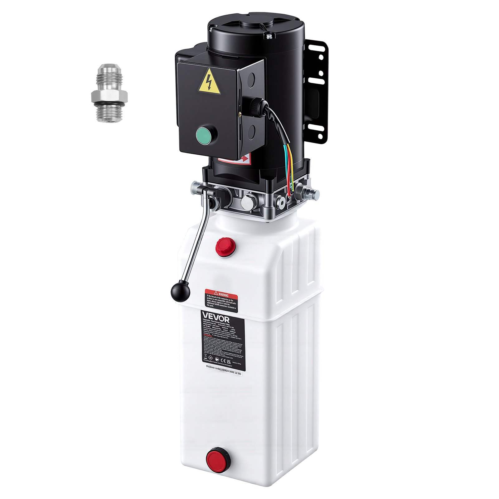 Ühepoolse toimega hüdrauliline jõuüksus kallurhaagisele ja autotõstukile, 10 l, 2,2 kW, max 22 MPa, vooluhulk 6,3 l/min, AC 220–240 V, vertikaalne paigaldus