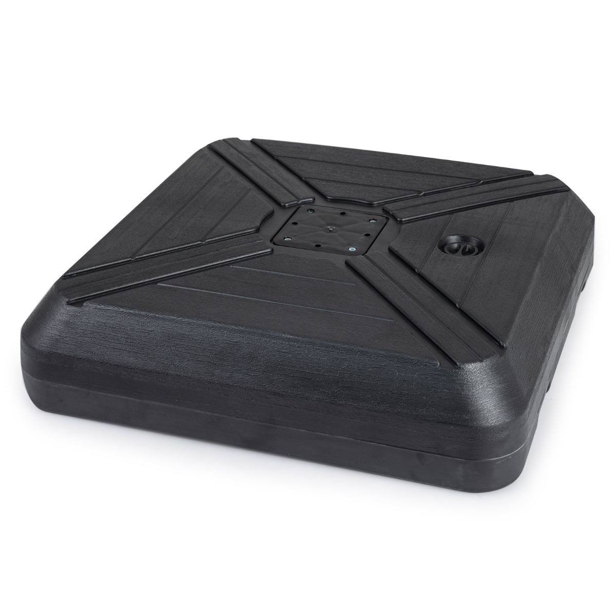 Päikesevarju alus ratastega, täidetav, vastupidav metallist risttala, 81 cm ruudukujuline