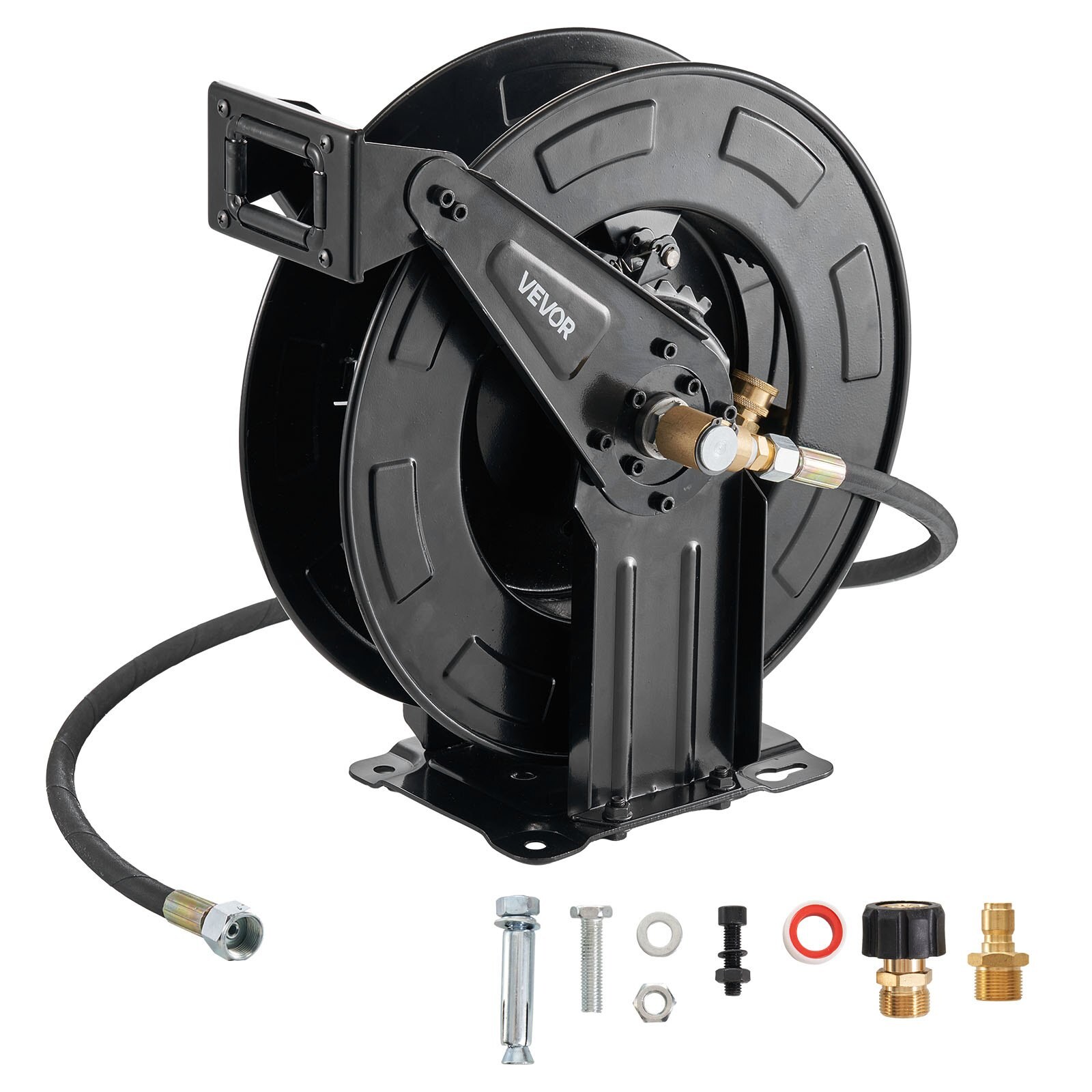 Survepesuri voolikurull, 15,2 m x 9,5 mm, kuni 275,8 bar, automaatse tagasikerimisega