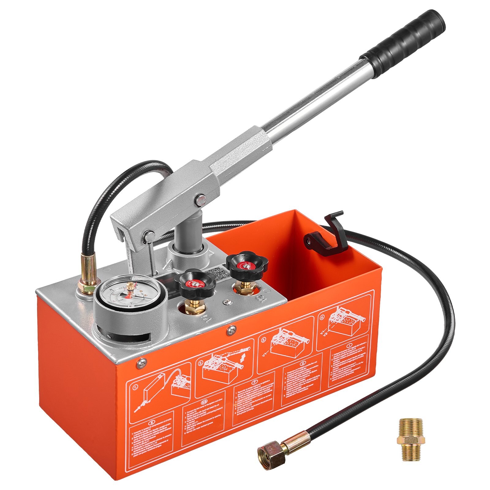 Hüdrostaatiline testpump 6,06 l hüdrauliline käsitsi veesurve tester