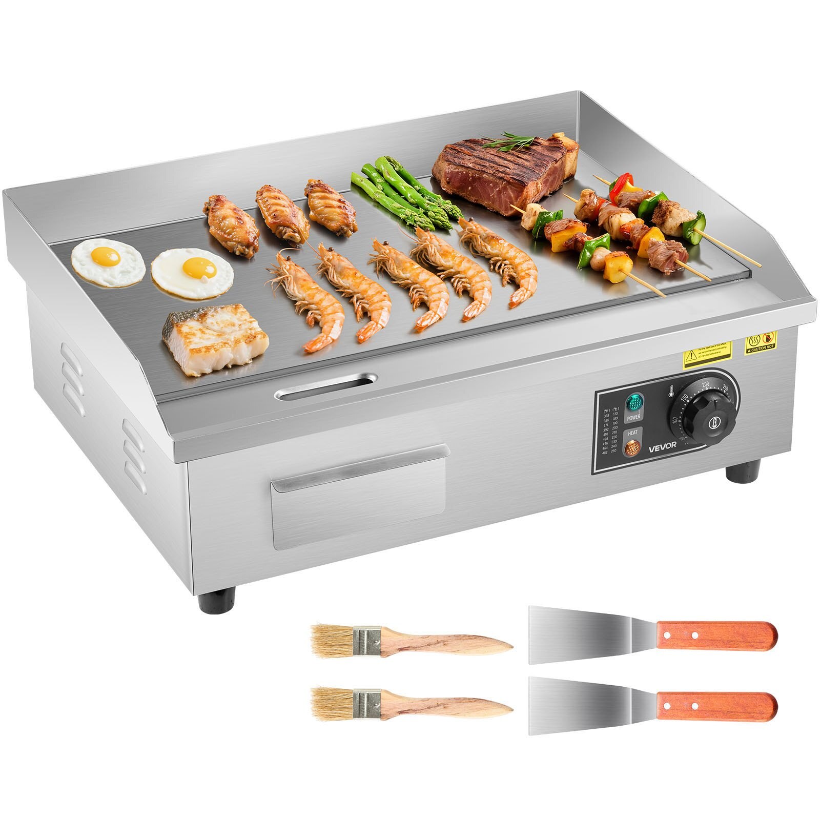 Elektrigrill, 535 x 300 mm, 3200 W, temperatuuri reguleerimine vahemikus 50-300 °C