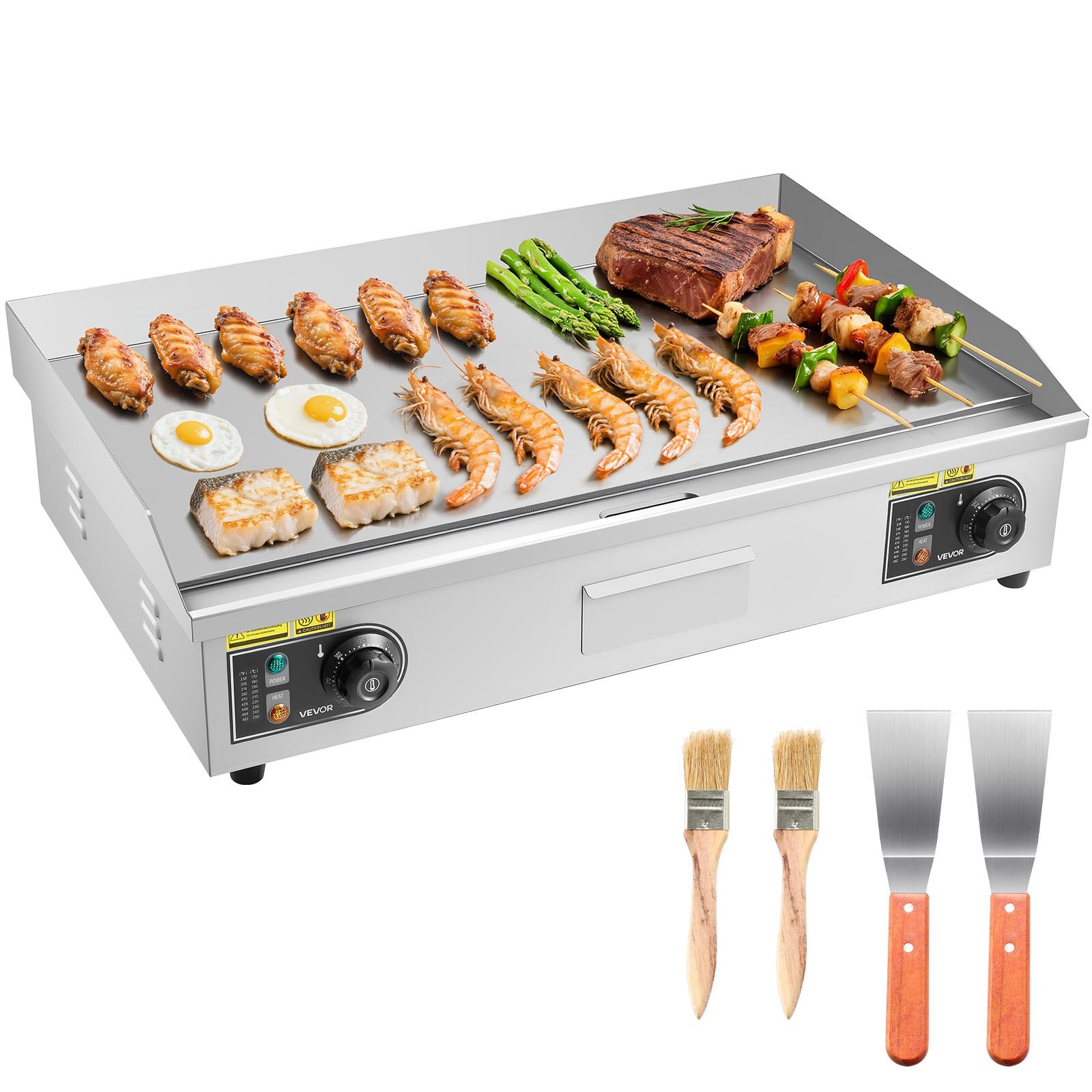 Elektrigrill, 725 x 400 mm, 4400 W, 50-300 °C reguleeritav temperatuur