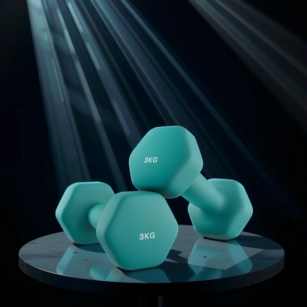 Hantlid, 2-osaline komplekt, 2 x 3 kg