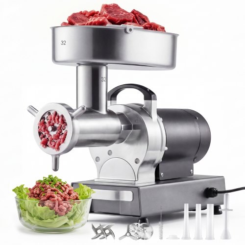 Tööstuslik hakklihamasin, mahutavusega 9,5 kg/min, 3 vorstitäite toruga