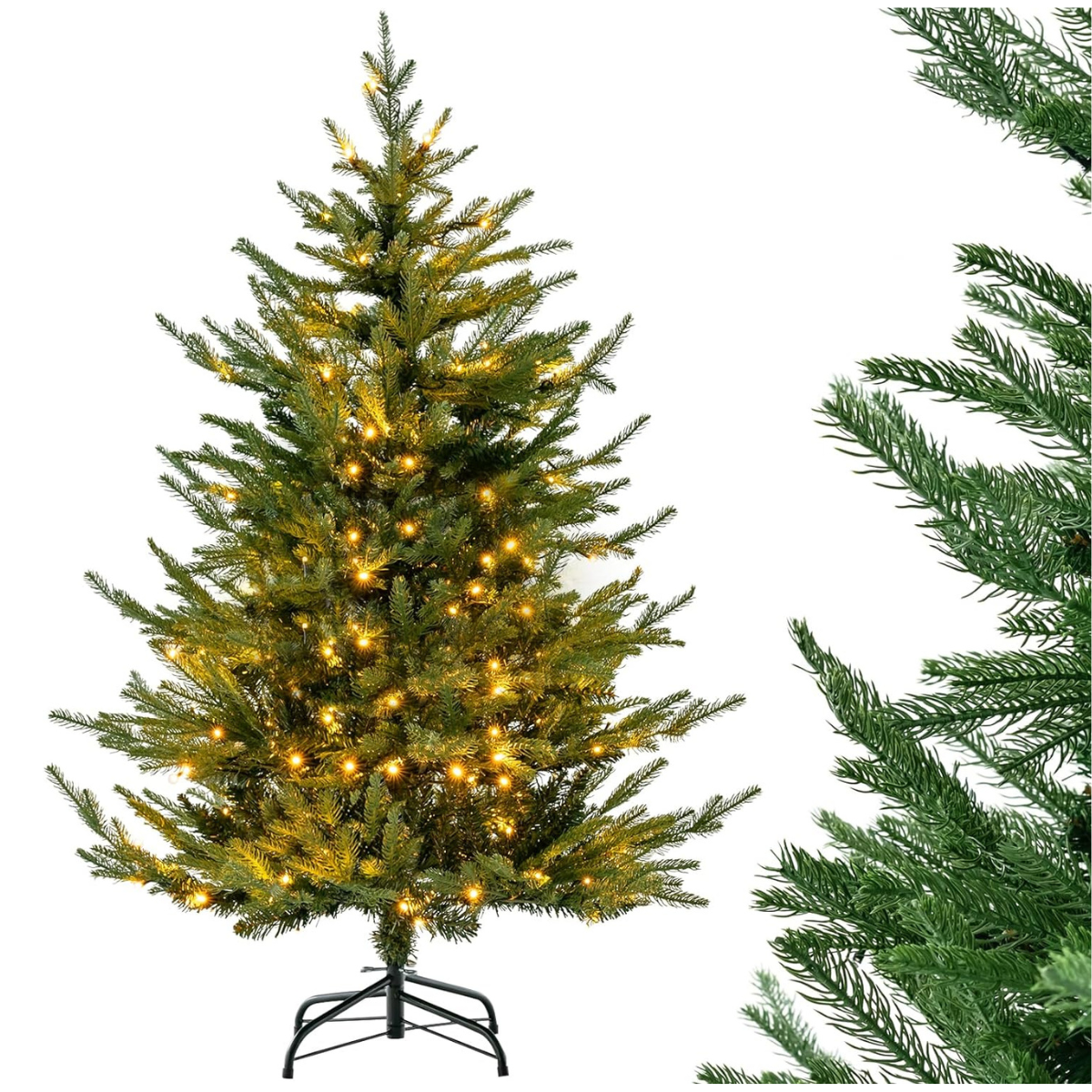 136 cm kunstjõulupuu tuledega