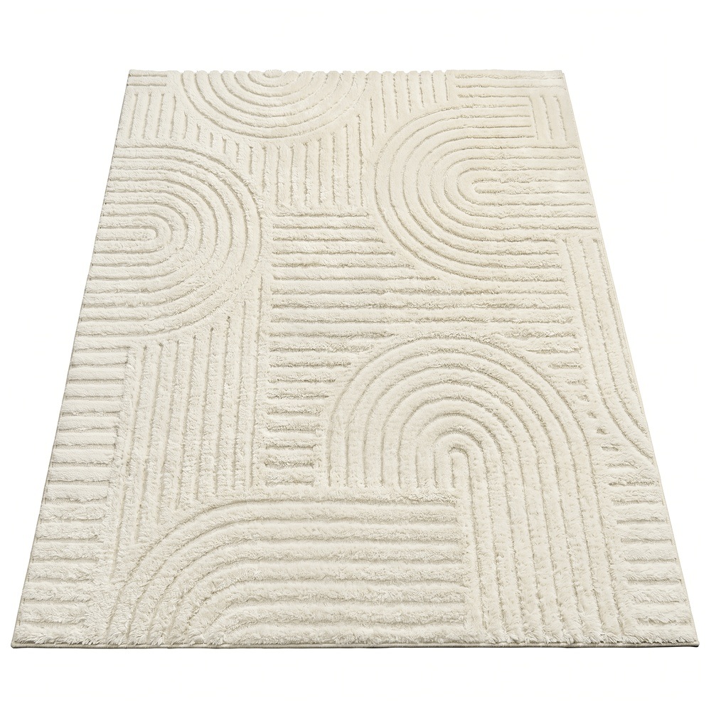 Vaip, libisemiskindel, pestav, 170 x 120 cm, kreemvalge