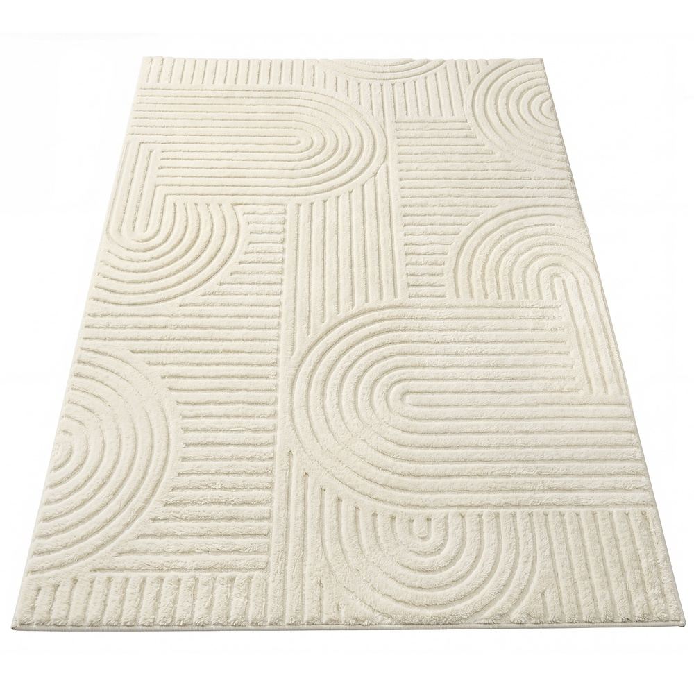 Vaip, libisemiskindel, pestav, 230 x 160 cm, kreemvalge
