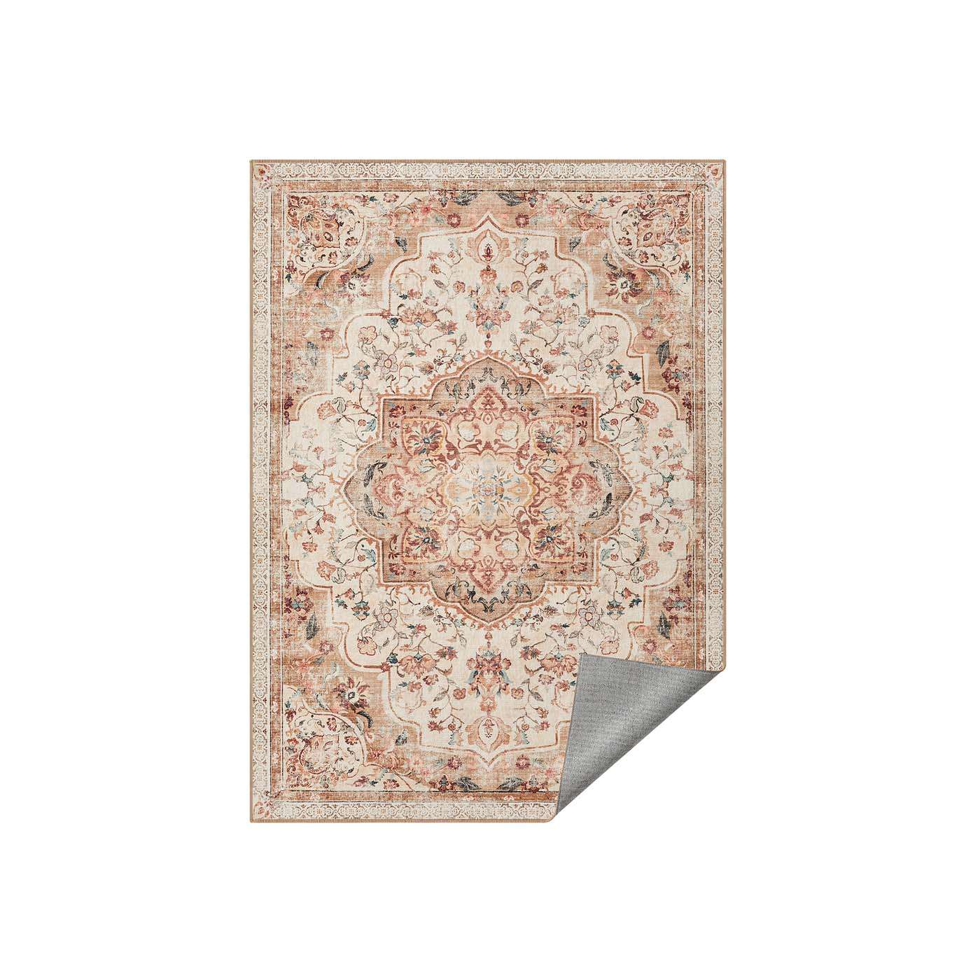 Vintage stiilis vaip 160 x 230 cm pestav ja libisemisvastane dekoratiivvaip elutuppa kööki või esikusse