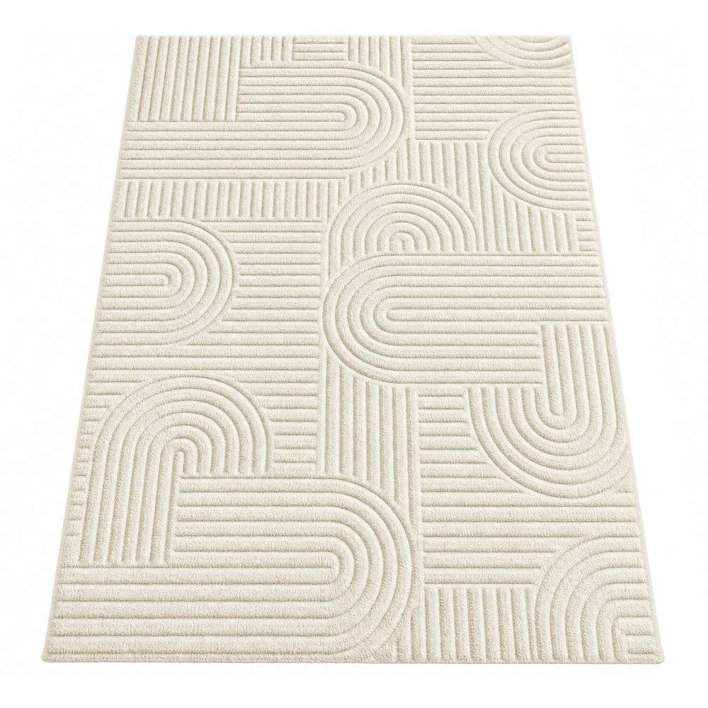 Vaip, libisemiskindel, pestav, 290 x 200 x 1 cm, kreemvalge