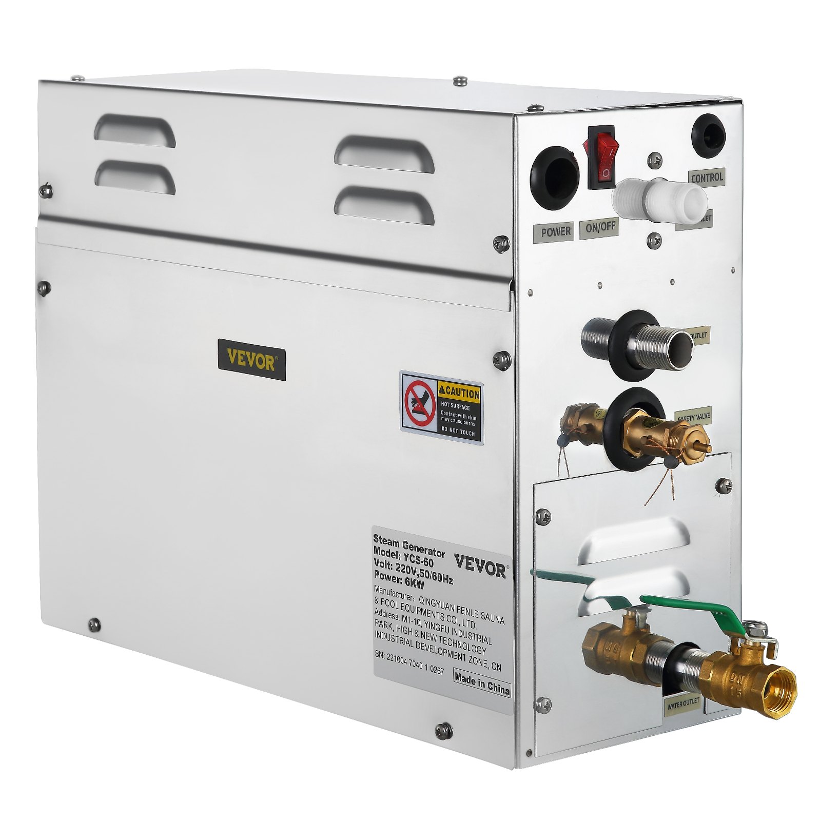 6KW saunaaurutus LED-digitaalse ekraaniga aurusaunageneraator 6KW aurusauna generaator koduseks SPA-ks aurugeneraator ajakontrolliga