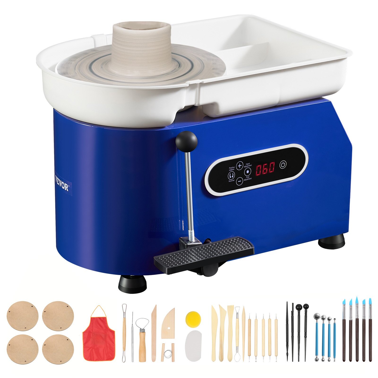 Keraamikaketas, 450 W, 27,9 cm saviketta vormimismasin, eemaldatav ABS-kauss