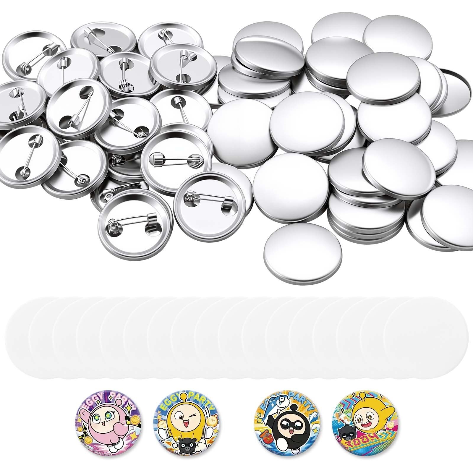25 mm nööpnõeltega nööpdetaile, metalltagakülgede, metallkestade