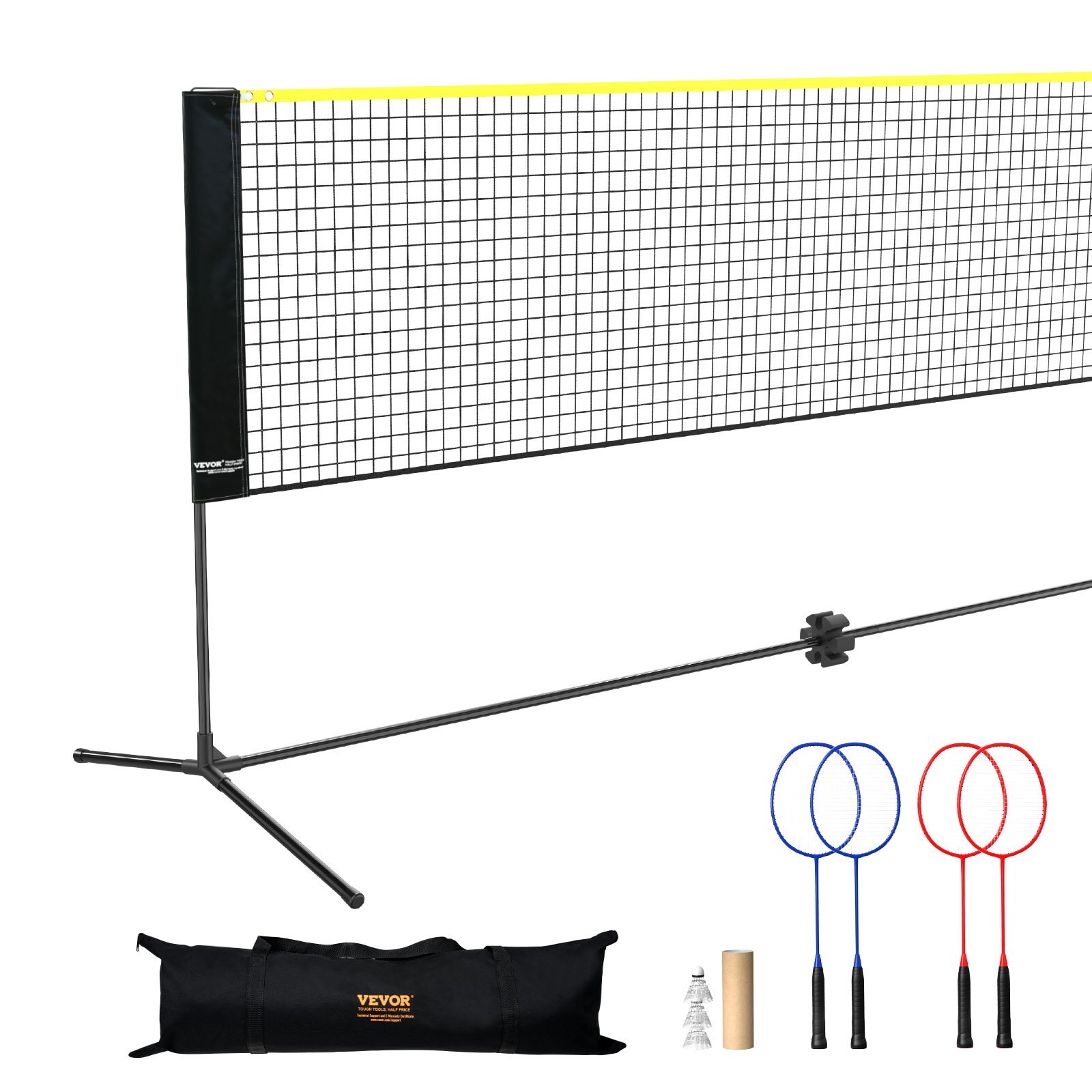 6,1 m sulgpallivõrgu komplekt kaasaskantav võrkpalli-, pickleball- ja tennisevõrk