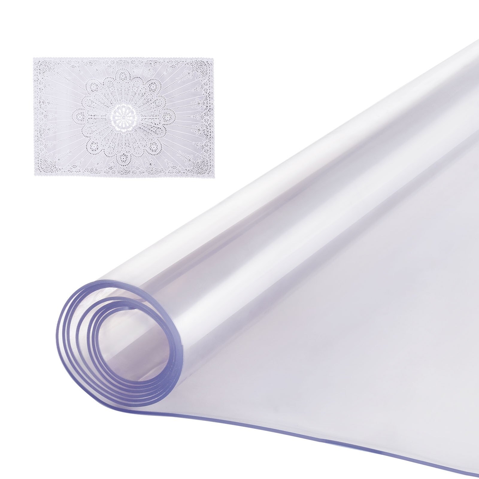 Plastmassist lauakate, 106,7 x 182,9 cm 2,0 mm paksune läbipaistev lauakaitse