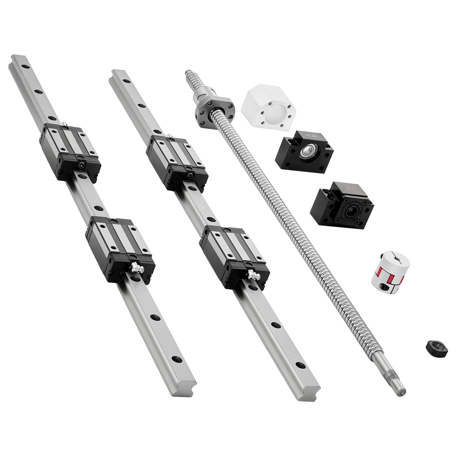 Lineaarrööpa juhikukomplekt, HGR20,2 tk 600 mm lineaarrööpaid ja 1 tk kuulkruvi