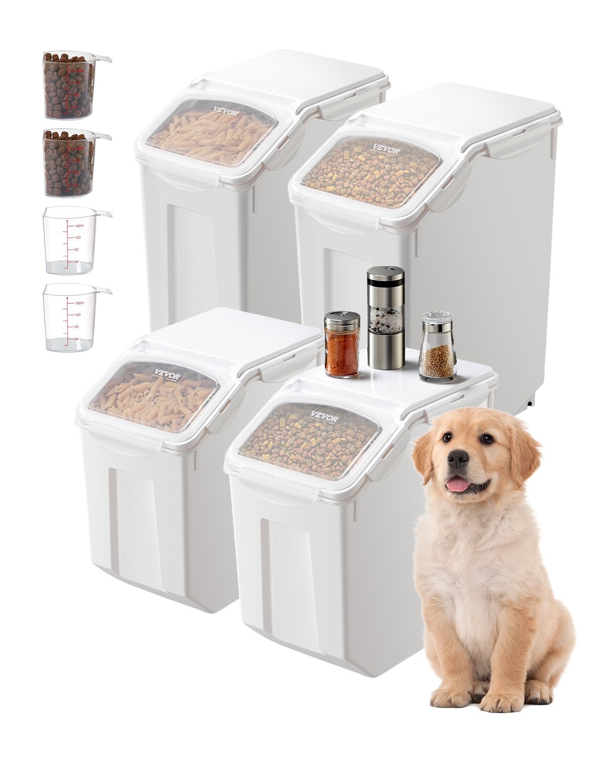 Riisi hoiukonteiner, 13,2 l/15 pikust x 5,1 cm + 17 l/20 pikust x