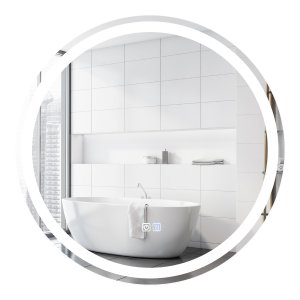 LED-valgustusega ümmargune vannitoapeegel