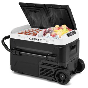 12V autokülmik kahe jahutustsooniga, 40L kaasaskantav sügavkülmik kompressoriga (-20℃~20℃)