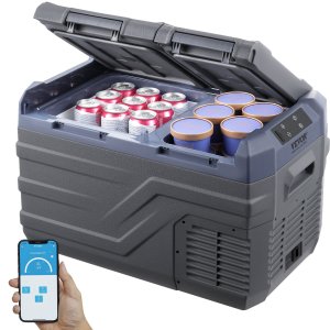 Autokülmik, 12-voldine autokülmik, 25 l kahetsooniline kaasaskantav sügavkülmik, reguleeritav vahemik -4℉-68℉, 12/24V alalisvoolu ja 100-240V vahelduvvoolu kompressorjahuti õues, telkimiseks, haagissuvilasse