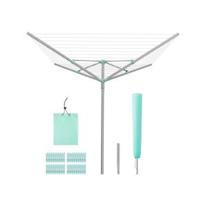 Pöörlev välipesukuivatusrest Umbrella (60 m) - komplektis kate ja maapinna ankur