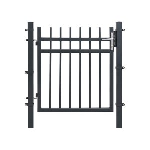 Väike metallist aiavärav 106 x 6 x 145 cm, tumehall