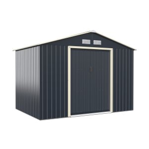 274 cm x 183 cm metallist hoiukuur aia ja tööriistade jaoks - hall