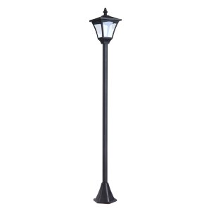 Päikeseenergial töötav aialatern LED, 30 luumenit, päikeseenergial töötav maapealne lamp, 120 cm, must