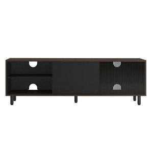 TV-alus ja telelaud kuni 60-tollistele teleritele, tööriistavaba montaaž, rihveldatud klaasiga, 140 x 39 x 45 cm