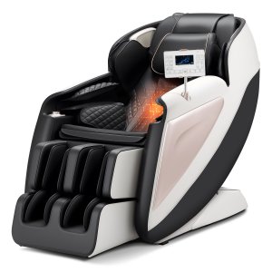 Full Body Massage Chair, 3D Zero Gravity Recliner with SL Track, 18 Auto Modes, Heat, Foot Rollers, Armrest Control, LCD Display, 36 Airbags, Retractable Footrest