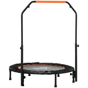 Fitnessbatuut, kokkupandav, reguleeritava käepidemega, Ø102 x 123K cm, kuni 150 kg, must