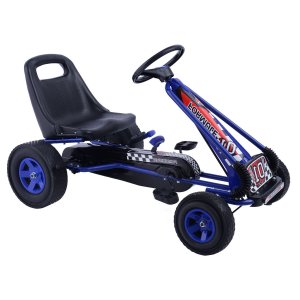 4 ratast lastele pedaaliga jalgrattaga go kart võidusõiduauto õues mängitav mänguasi - sinine
