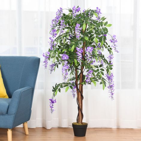 Kunsttaim kasutatav kunstpalm kunstpuu 150 cm lilla