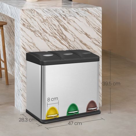 Prügikast köök, 3 x 8 L, väike maht