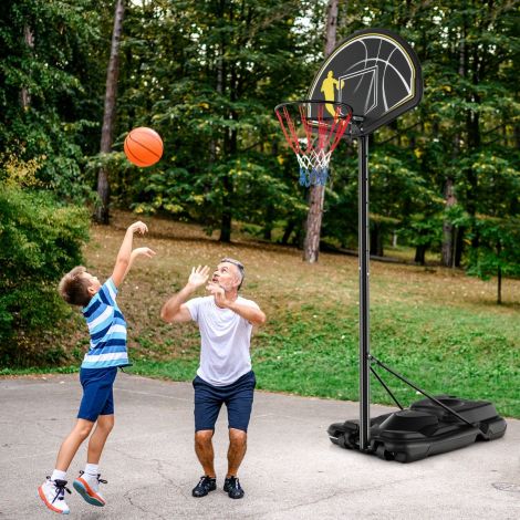 130–305 cm kõrguselt reguleeritav ratastega ja alusraamiga kaasaskantav korvpallikorv