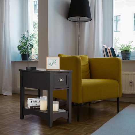 2-osaline abilaudade komplekt sahtli ja riiuliga, kahekorruseline diivanilaud, öökapp, pähkel